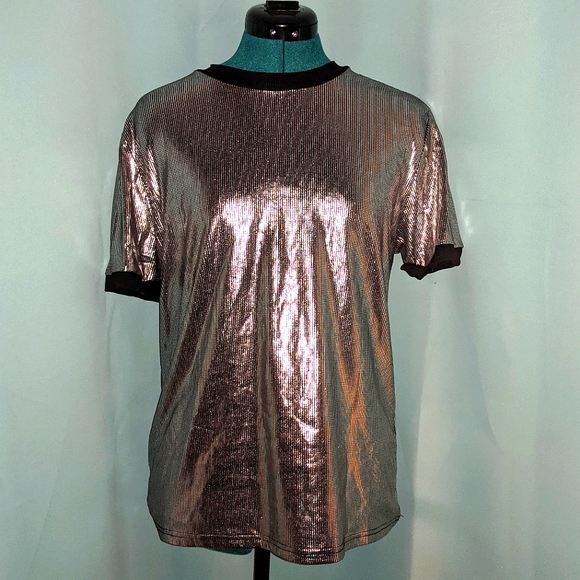 Metallic Short Sleeve Tee - Picture 1 of 4